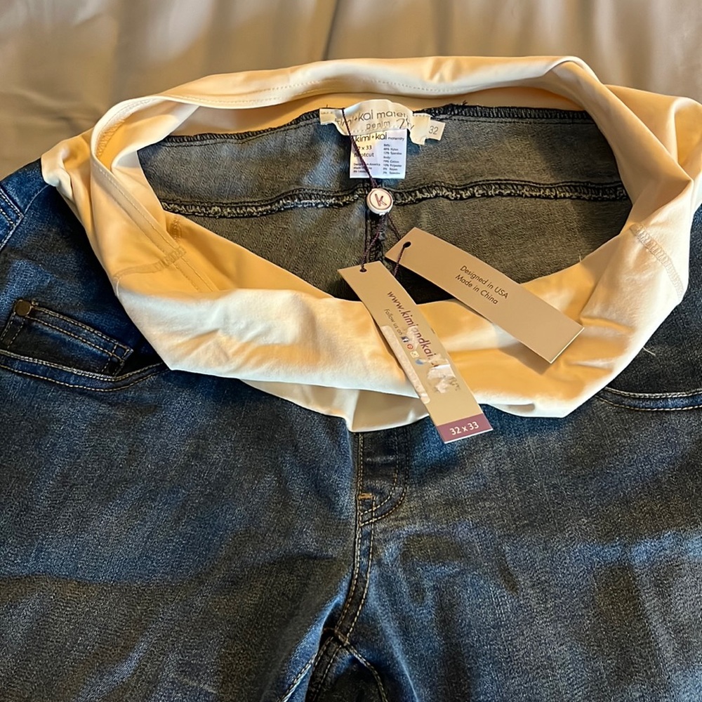 Kim and Kai premium maternity denim boot cut NWT